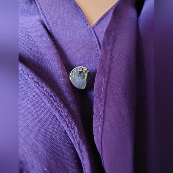 Express Purple Ruffle Blouse Size S - Picture 4 of 11